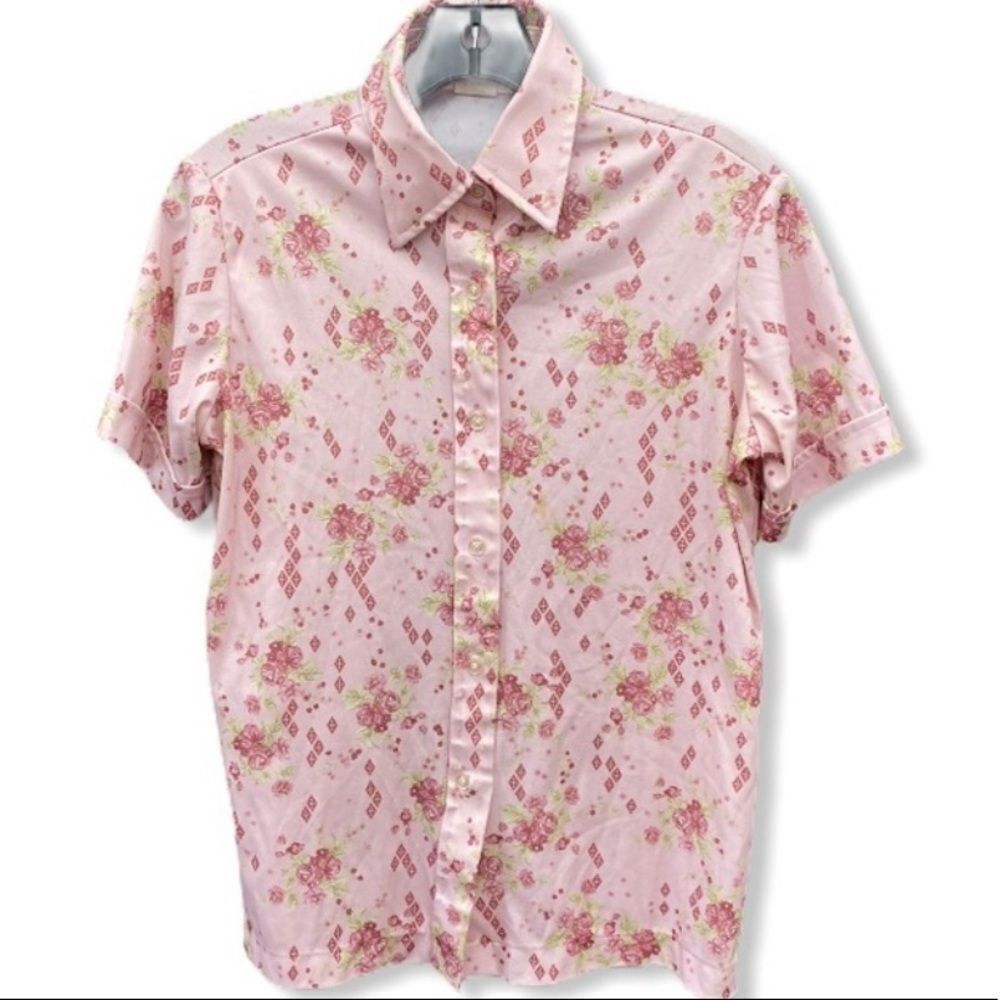Vintage‎ Sears Polyester Floral Blouse